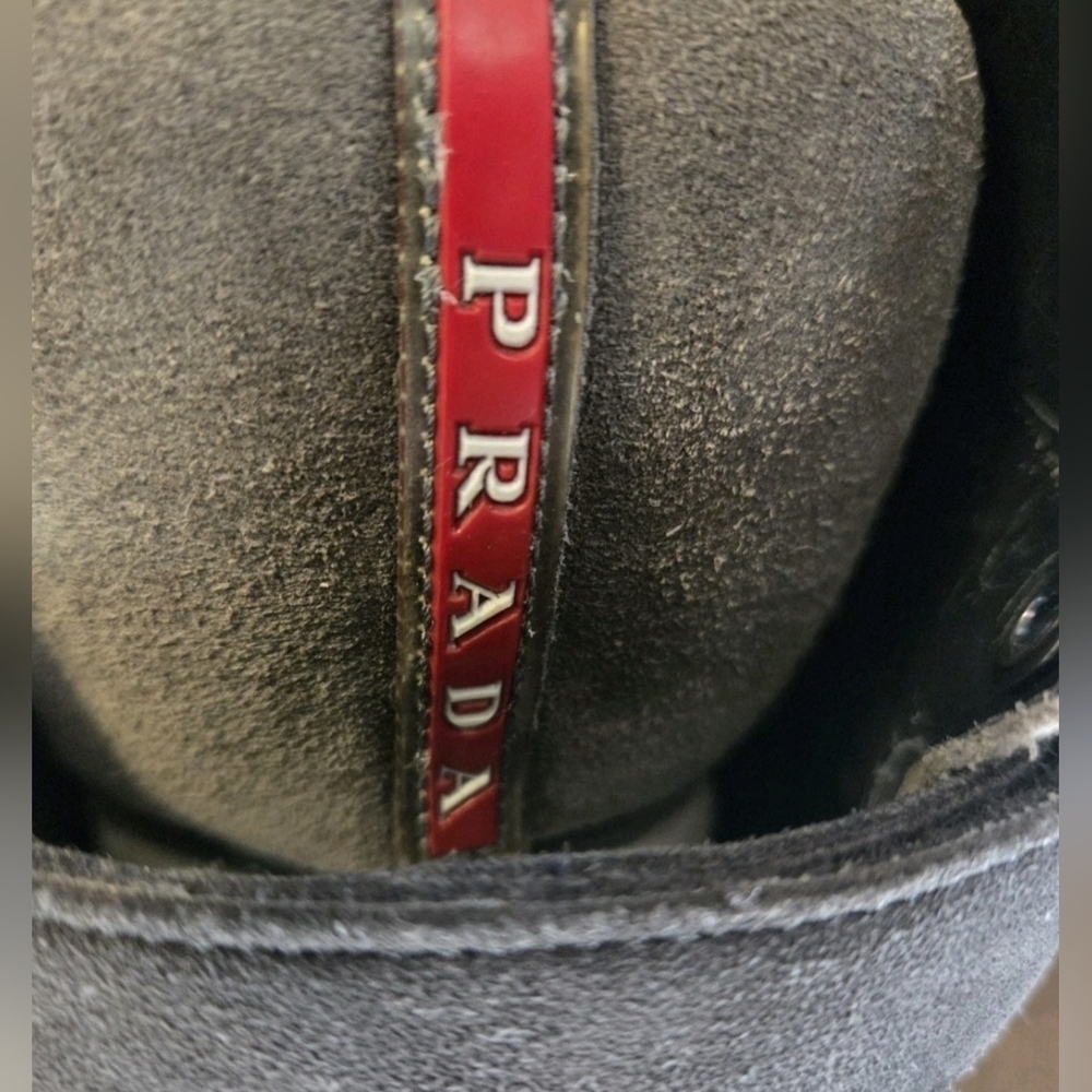 RARE Prada Avenue Suede High-Top Sneaker Gray US Men's Size 10 ( GUC) - Picture 7 of 12